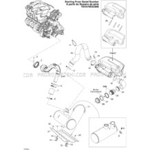 01- Exhaust System 2 pour Sea-Doo 2006 GTI SE, 2006