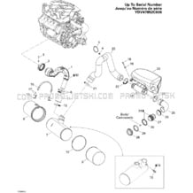 01- Exhaust System 1 pour Sea-Doo 2006 GTI SE, 2006