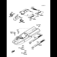 Labels(JS650-A3) pour Kawasaki 1989 650 SX