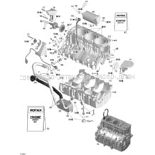 01- Engine Block pour Seadoo 2006 GTX 4-TEC LTD, 2006