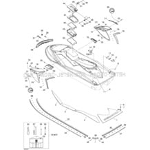 09- Body, Rear View pour Sea-Doo 2006 GTX 4-TEC LTD, 2006