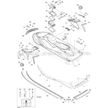 09- Body, Rear View pour Seadoo 2006 GTX 4-TEC LTD, 2006