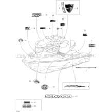 09- Decals pour Sea-Doo 2006 RXP, 2006
