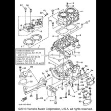 CYLINDER - CRANKCASE pour Yamaha 1996 WaveRunner WAVE VENTURE 700 - WVT700U - 1996