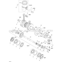 01- Crankshaft And Pistons pour Sea-Doo 2007 3D 947 DI, 2007