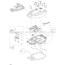 09- Engine Cover pour Seadoo 2007 3D 947 DI, 2007