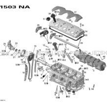 01- Cylinder Head pour Sea-Doo 2007 GTI 4-TEC SE, 2007