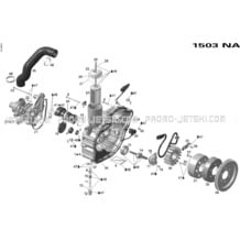 03- PTO Cover And Magneto pour Sea-Doo 2007 GTI 4-TEC SE, 2007