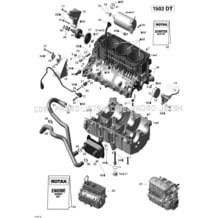 01- Engine Block pour Sea-Doo 2007 GTI 4-TEC STD, 2007