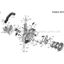 03- PTO Cover And Magneto pour Seadoo 2007 GTI 4-TEC STD, 2007