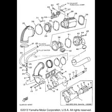 EXHAUST 1 pour Yamaha 1996 WaveRunner WAVE VENTURE 700 - WVT700U - 1996