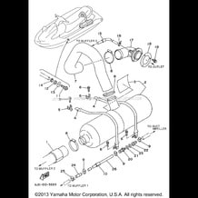 EXHAUST 2 pour Yamaha 1996 WaveRunner WAVE VENTURE 700 - WVT700U - 1996