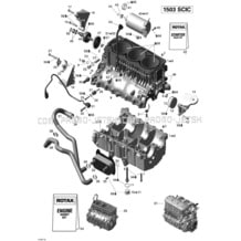 01- Engine Block pour Sea-Doo 2007 GTX Wake, 2007