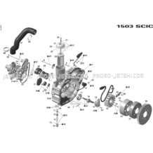 03- PTO Cover And Magneto pour Sea-Doo 2007 RXP 1503 BVIC, 2007