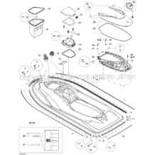 09- Body, Front View pour Sea-Doo 2007 RXP 1503 BVIC, 2007