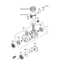 Crankshaft/Piston(s) pour Kawasaki 1989 Jet Mate