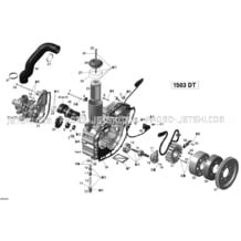 03- PTO Cover And Magneto pour Sea-Doo 2008 GTI 130, 2008