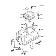 Engine Hood pour Kawasaki 1989 Jet Mate