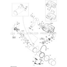 01- Exhaust System pour Sea-Doo 2008 WAKE 155, 2008