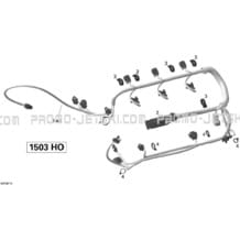 10- Engine Harness pour Sea-Doo 2008 RXP  X 255, 2008
