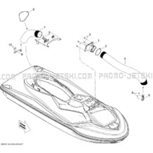 09- Ventilation pour Sea-Doo 2008 RXT 215, 2008