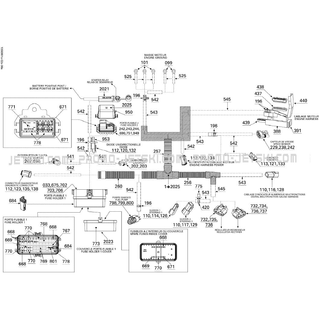 2009-2017 Sea-Doo OEM Engine Wiring Harness Ass'y Wake Pro