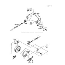 Handle Pole(Reverse) pour Kawasaki 1989 Jet Mate