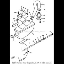 EXHAUST 2 pour Yamaha 1987 WaveRunner WJ500H - 1987