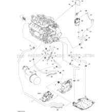 01- Cooling System pour Seadoo 2009 RXT 215, 2009