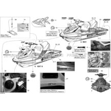 SEADOO RXT 215'09 OEM section (Hull) parts Used (部品番号