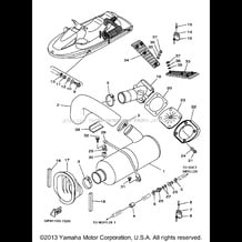 EXHAUST 2 pour Yamaha 1997 WaveRunner GP 1200 V - 1997
