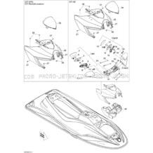 09- Body, Front View pour Seadoo 2010 GTI 130 and Rental, 2010