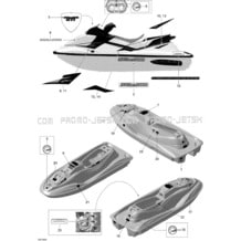 09- Decals STDR pour Seadoo 2010 GTI 130 and Rental, 2010