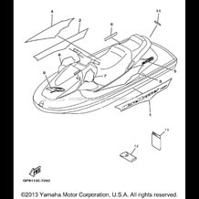 GRAPHIC TOOL pour Yamaha 1997 WaveRunner GP1200V - 1997