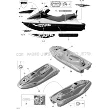 Jet Ski Sea-Doo Wake 155, 2010 2010 - Microfiche and OEM