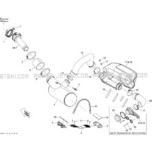 01- Exhaust System pour Seadoo 2011 GTI LTD 155, 2011