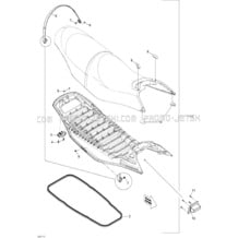 09- Seat pour Sea-Doo 2011 GTS Pro 130, 2011