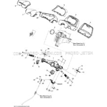 07- Steering 1 pour Seadoo 2011 GTX LTD iS 260, 2011