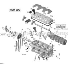 01- Cylinder Head pour Seadoo 2011 RXP-X 255 & RS, 2011