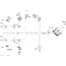 10- Electrical Harness (Steering) pour Seadoo 2011 WAKE PRO 215, 2011