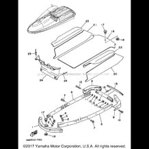 GUNWALE MAT pour Yamaha 1997 WaveRunner SUPER JET 700 (SJ700AV) 1997
