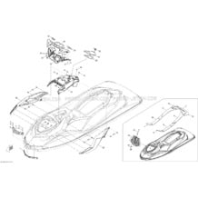 09- Body, Front View pour Sea-Doo 2012 GTS 130 & Rental 99, 2012 (25CS, 43CS)