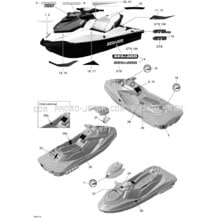 09- Decals GTS 130 pour Seadoo 2012 GTS 130 & Rental 99, 2012 (25CS, 43CS)