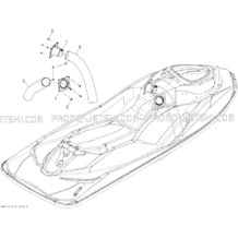 09- Ventilation pour Sea-Doo 2012 GTS 130 & Rental 99, 2012 (25CS, 43CS)