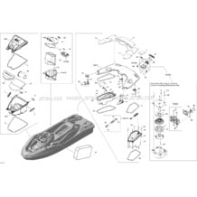 09- Storage Compartments pour Sea-Doo 2012 GTX LTD iS 260, 2012 (18CS)