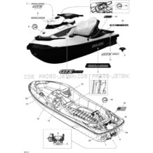 09- Decals pour Seadoo 2012 GTX LTD iS 260, 2012 (18CS)