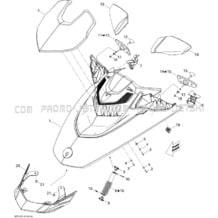 09- Front Cover pour Seadoo 2012 GTX LTD iS 260, 2012 (18CS)