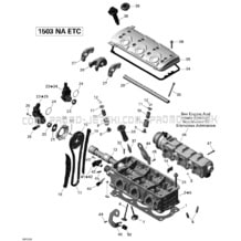 01- Cylinder Head 1_GTX S 155 pour Sea-Doo 2012 GTX 155, 2012 (38CS, 38CR)