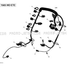 10- Engine Harness pour Seadoo 2012 GTX LTD iS 260, 2012 (18CA, 18CB)