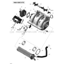 02- Air Intake Manifold And Throttle Body 1_Sea-Doo pour Seadoo 2012 GTX 215, 2012 (42CA, 42CB)